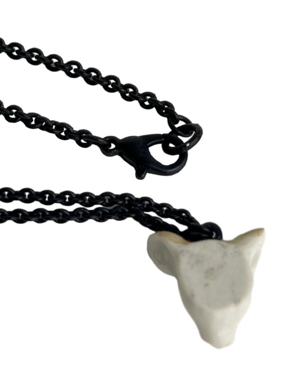 Handmade Miniature Ceramic Fawn Deer Pendant Necklace NWT - Picture 5 of 9
